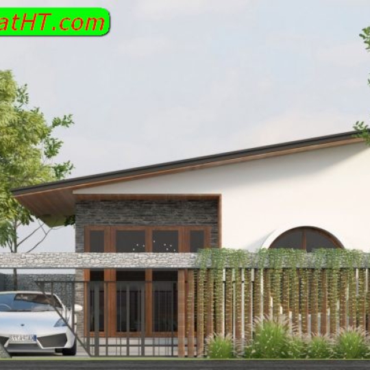 Mẫu cấp 4 sân vườn - Nhà Chất HT