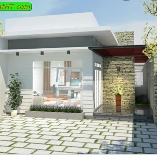 Mẫu cấp 4 sân vườn - Nhà Chất HT