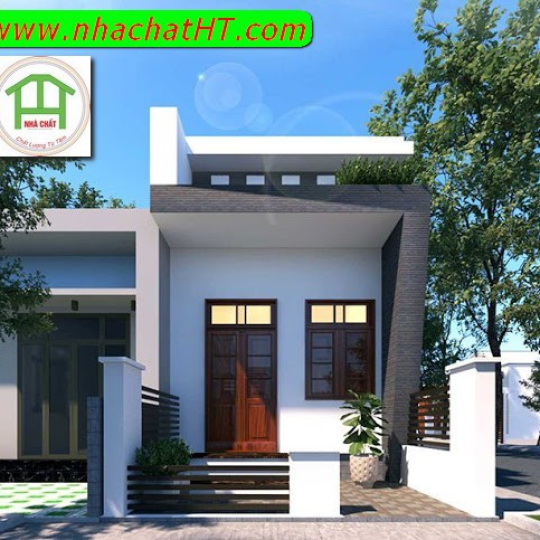 Mẫu cấp 4 sân vườn - Nhà Chất HT