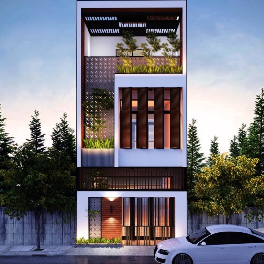 Mẫu lô phố 3 tầng - Nhà Chất HT