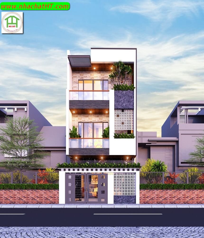 Mẫu lô phố 3 tầng - Nhà Chất HT